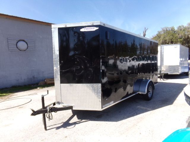 Freedom Trailers 6x14 SA Trailer - Black, Ramp, Side Door, Extra Height - Image 2