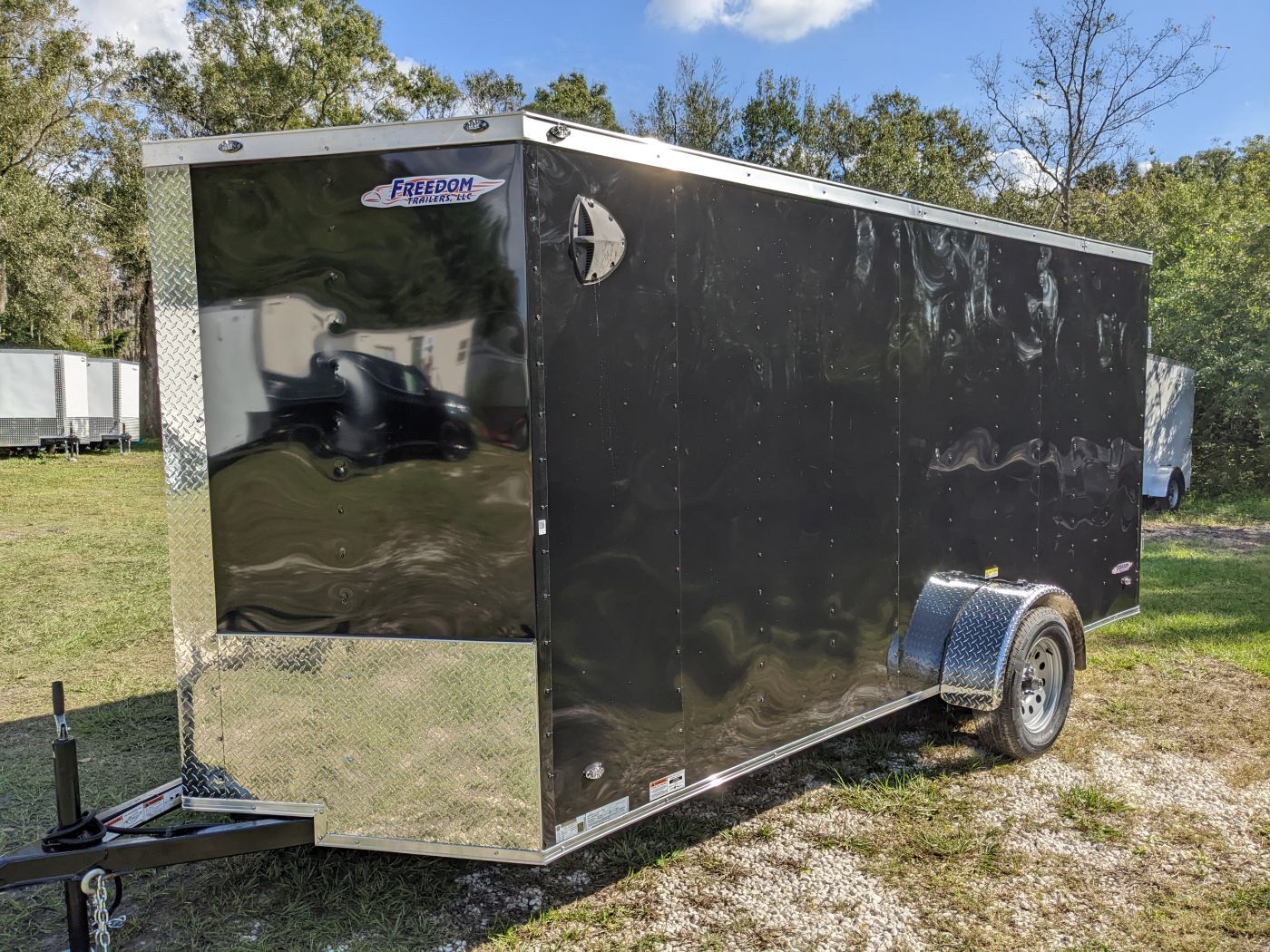 Freedom Trailers 6x14 SA Trailer - Black, Ramp, Side Door, Extra Height - Image 2