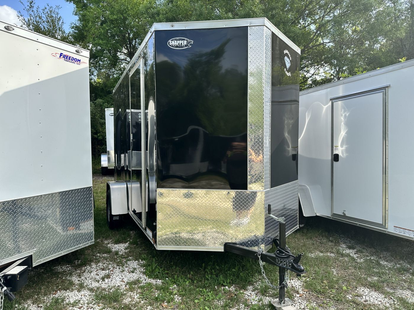 Diamond Cargo 6x12 SA Trailer - Black, Ramp, Side Door, Extra Height