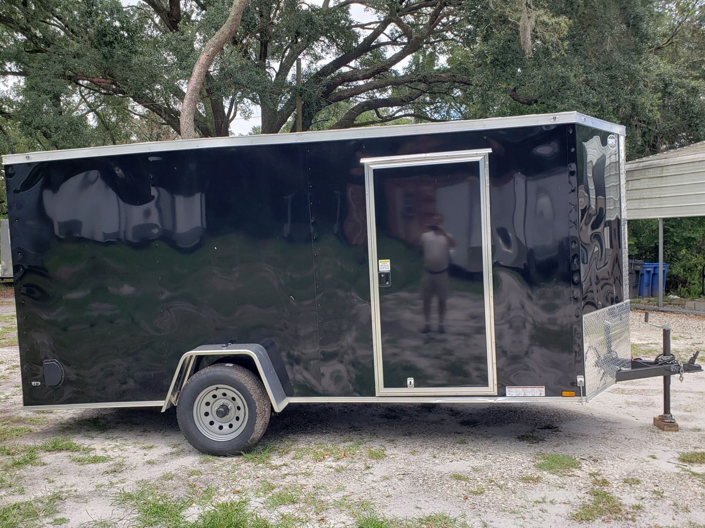 Diamond Cargo 6x14 SA Trailer - Black, Ramp, Side Door, Extra Height