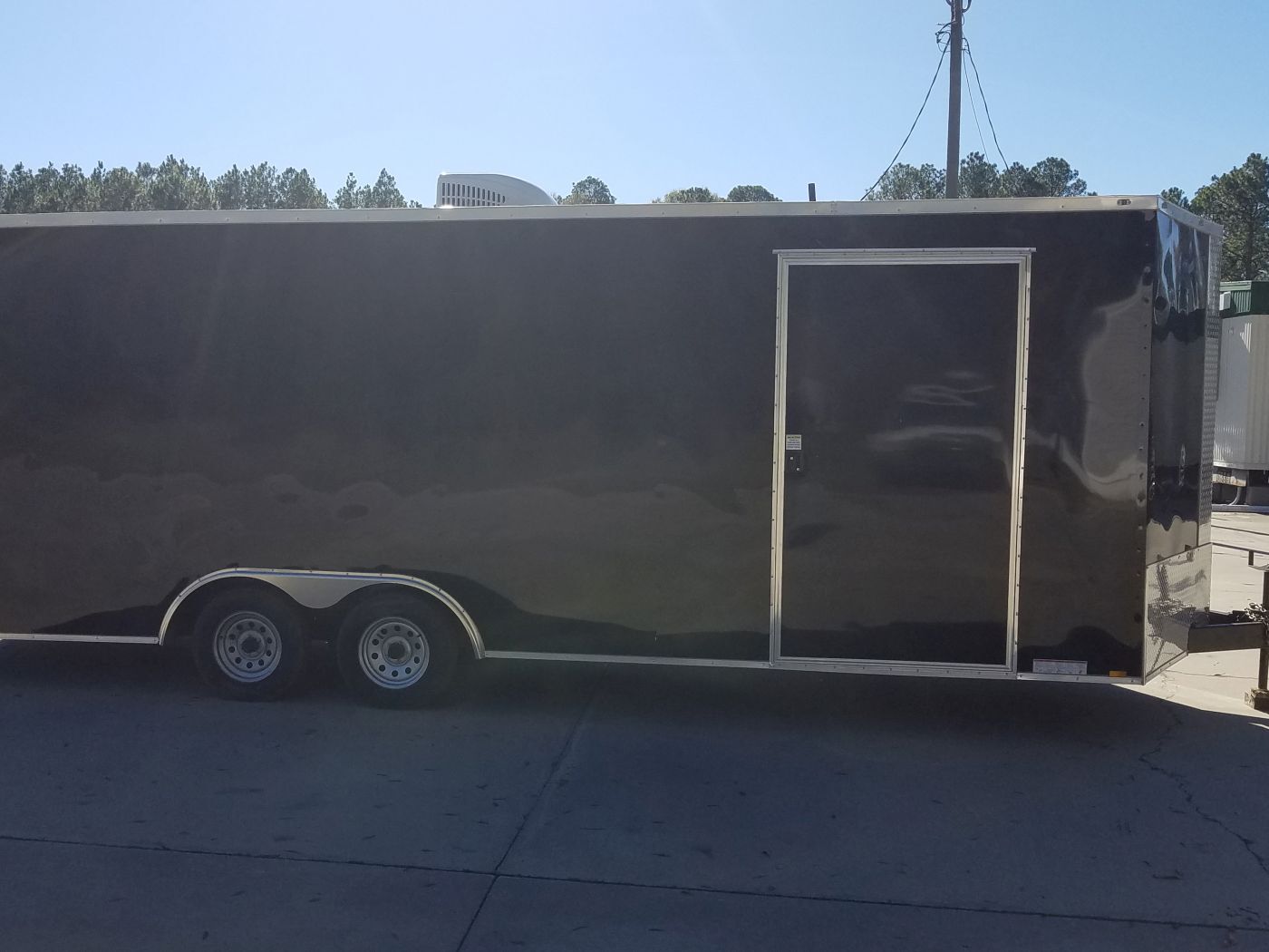 Diamond Cargo 8.5x24 TA Trailer - Black, Ramp, Side Door, Electrical with AC, Extra Height,  and Many Upgrades