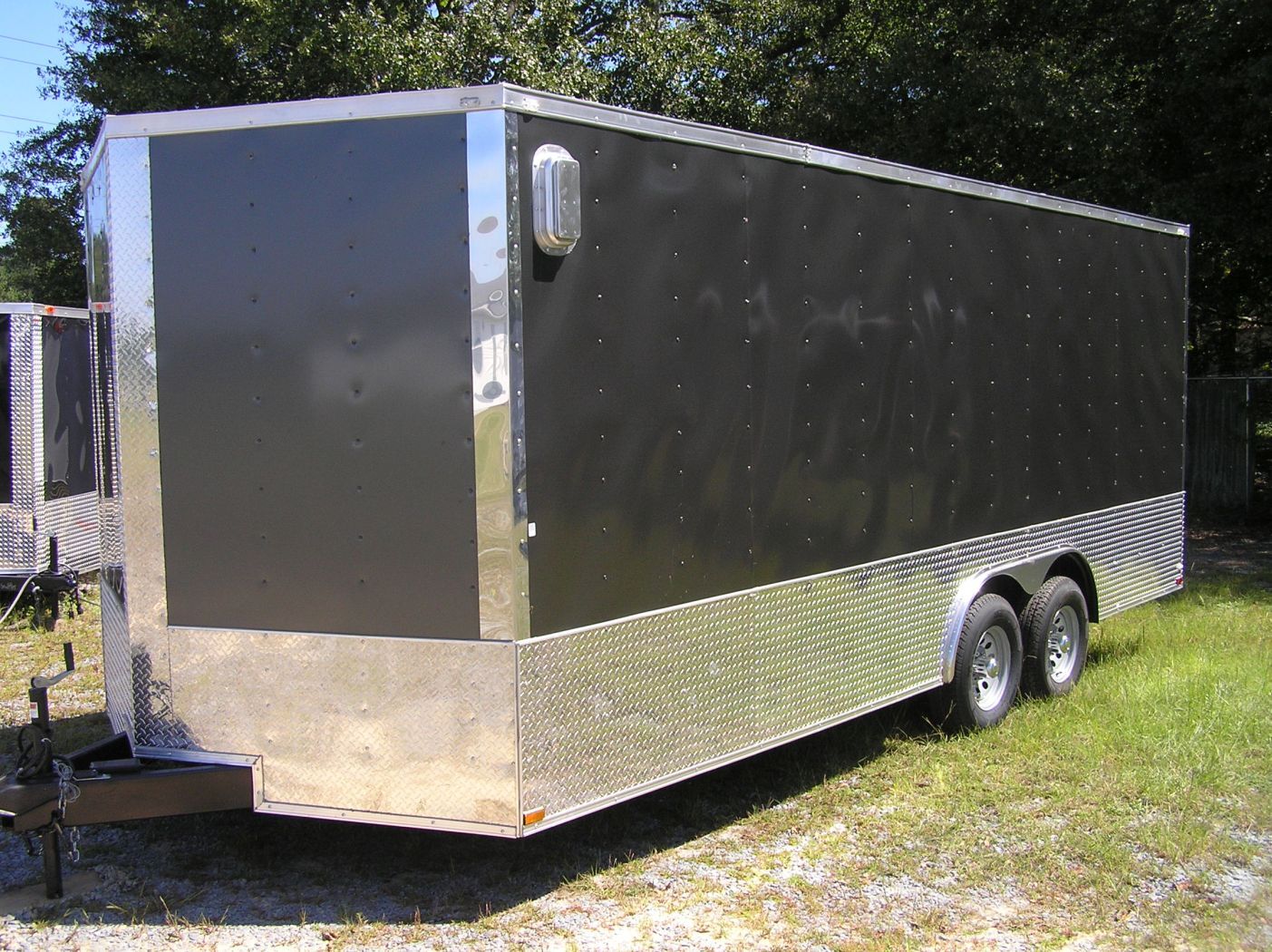 Quality Cargo 8.5x20 TA Trailer - Charcoal, Ramp, Side Door, D-Rings, 5K Axles, Finished Interior, Electrical, Cabinets, Extra Height - Image 2