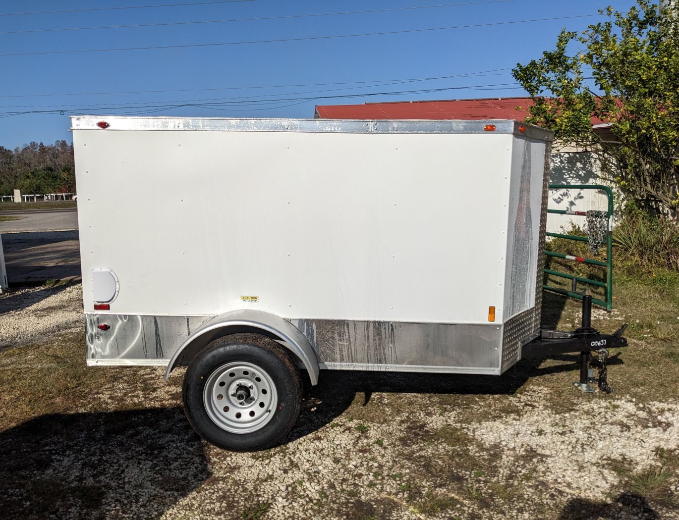 Douglas Trailers 4x8 SA Trailer - Black, Rear Swing Door