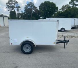 Douglas Trailers 4x8 SA Trailer - Black, Rear Swing Door