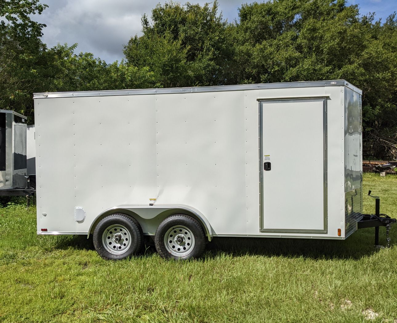 Douglas Trailers 6x14 TA Trailer - White, Ramp, Side Door