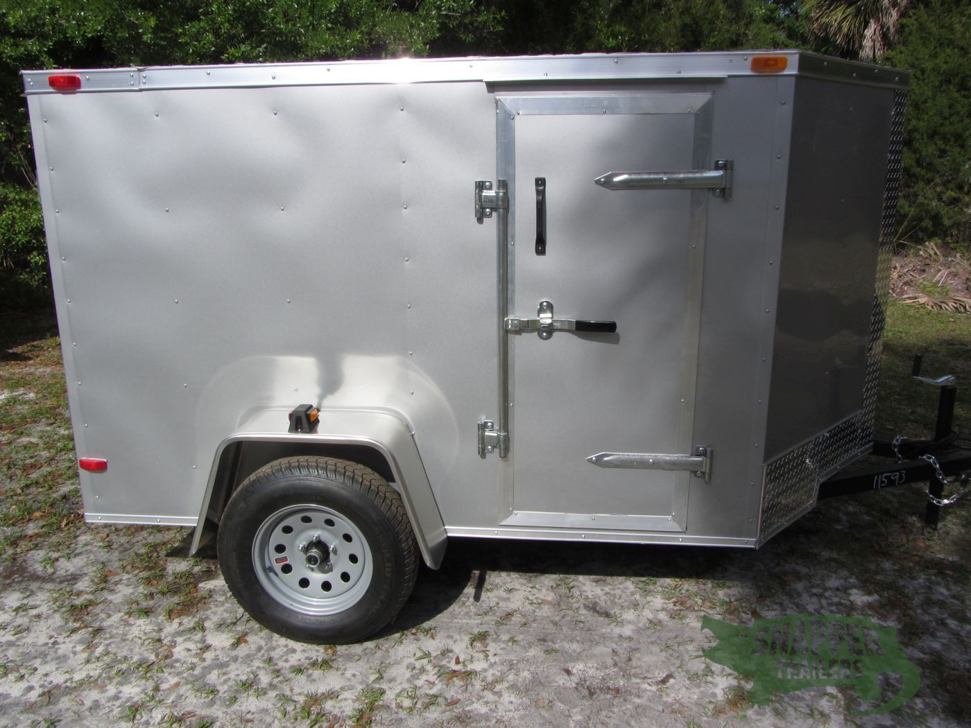 South Georgia Cargo 5x8 SA Trailer - Silver Frost, Ramp, Side Door