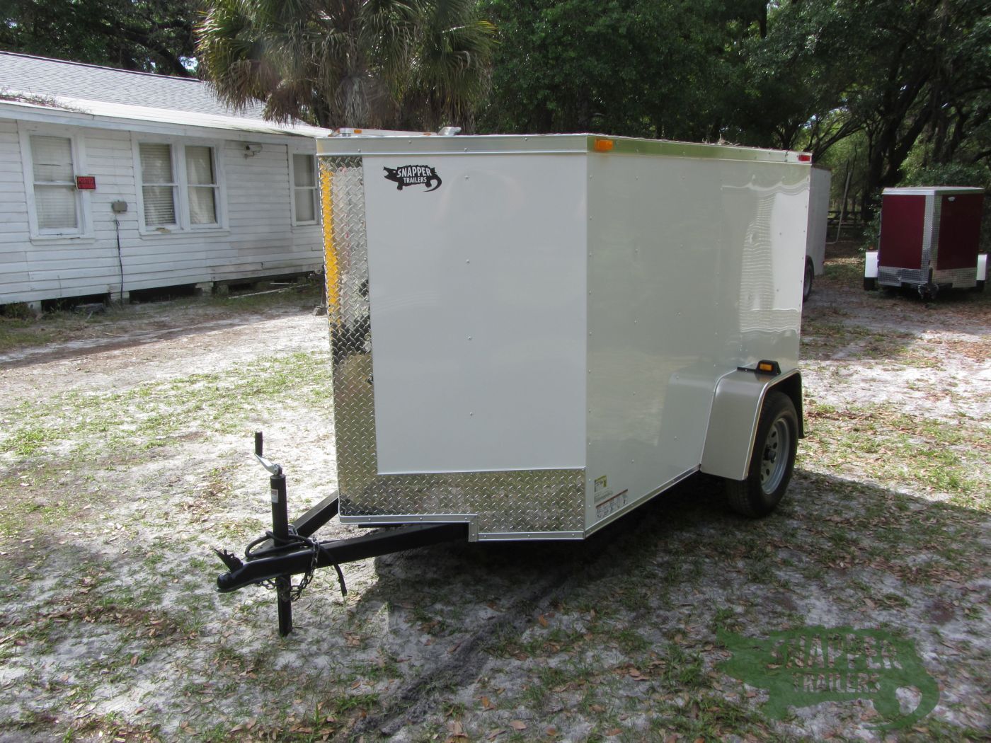 South Georgia Cargo 5x8 SA Trailer - White, Ramp, Side Door - Image 2