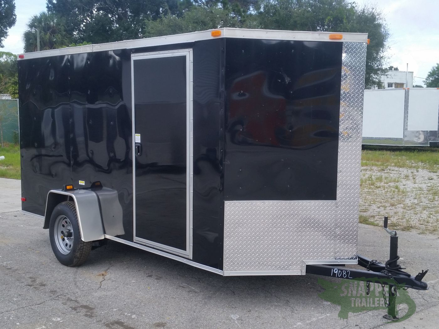 South Georgia Cargo 6x12 SA Trailer - Black, Ramp, Side Door