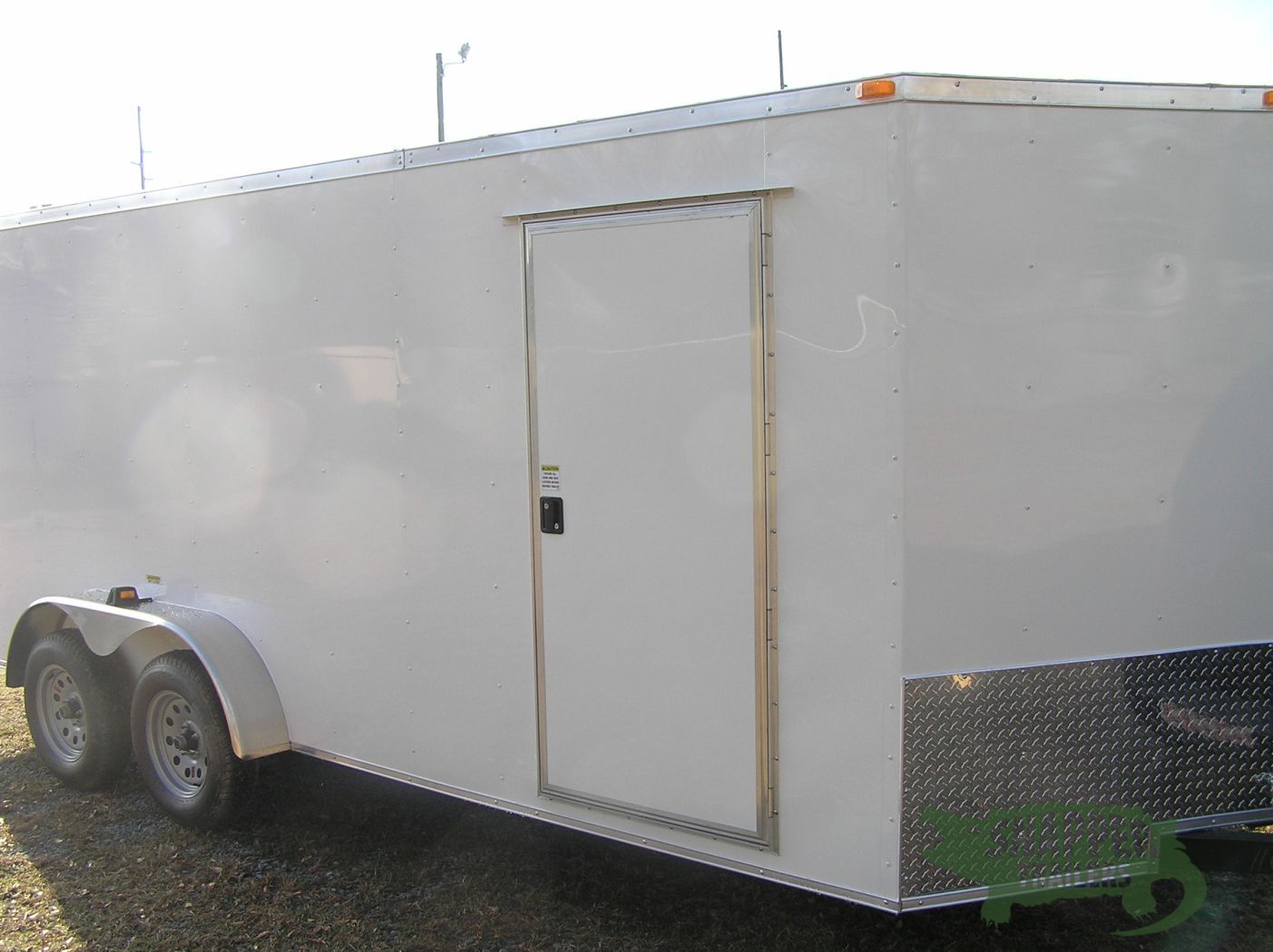 South Georgia Cargo 7x18 TA Trailer - White, Ramp, Side Door, Extra Height