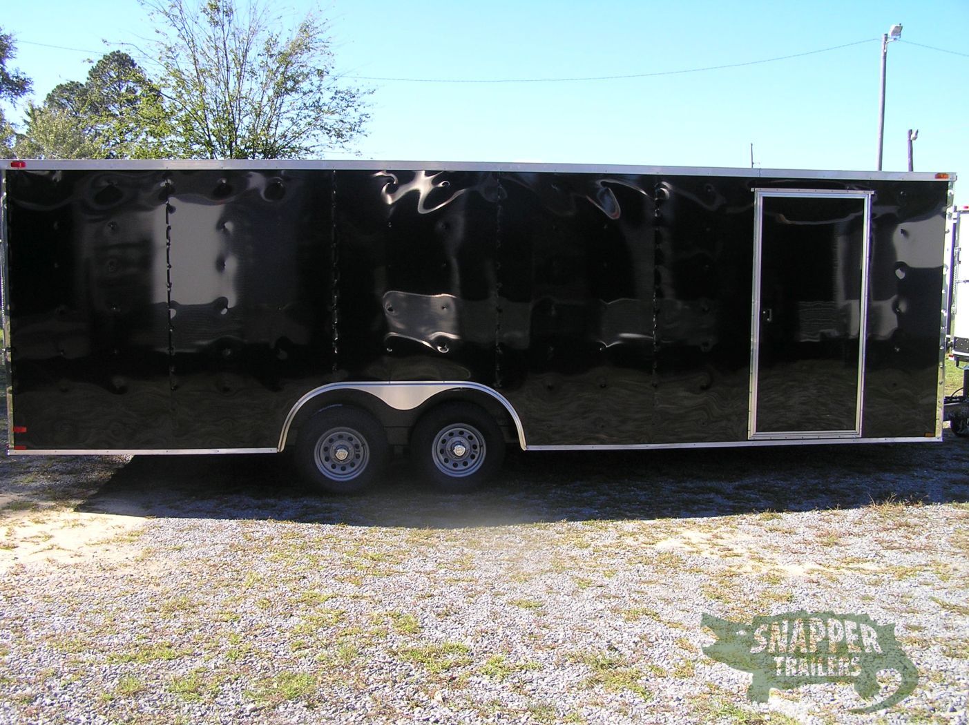 Quality Cargo 8.5x24 TA Trailer - Black, Ramp, Side Door, D-Rings, and 5K Axles