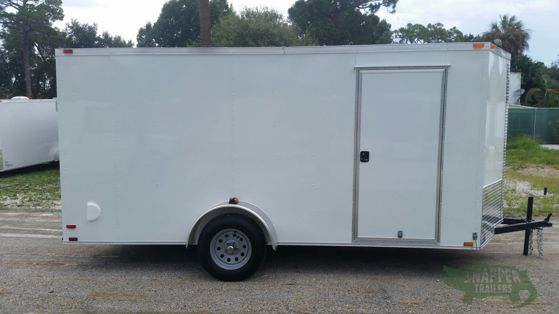 Quality Cargo 6x14 SA Trailer - White, Ramp, Side Door, Extra Height