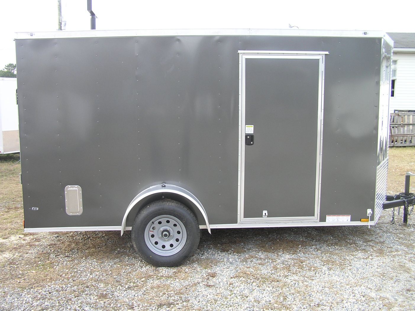 Diamond Cargo 6x12 SA Trailer - Grey, Ramp, Side Door, Extra Height, Insulated