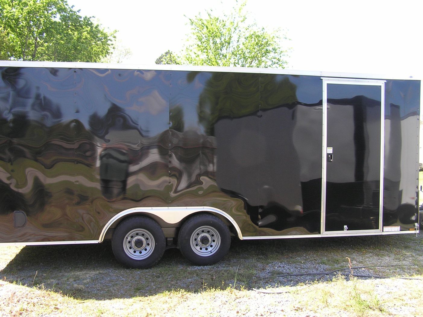 Diamond Cargo 8.5x20 TA Trailer - Black, Ramp, Side Door, 5K Axles, Extra Height, D-Rings