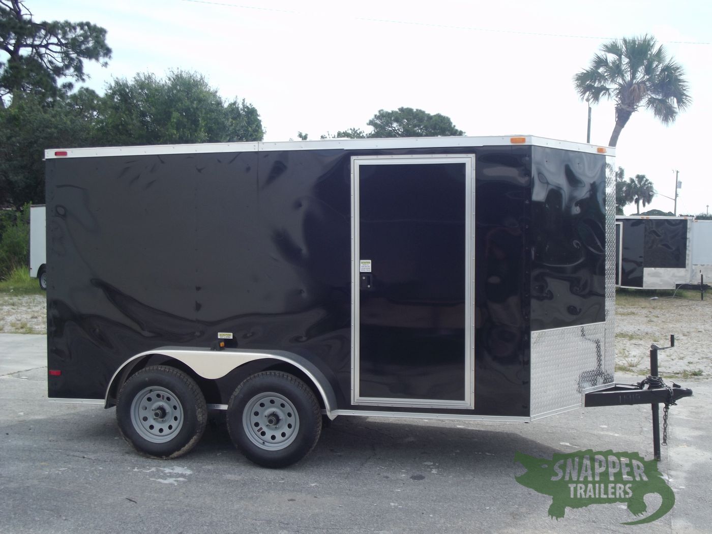 South Georgia Cargo 6x12 TA Trailer - Black, Ramp, Side Door
