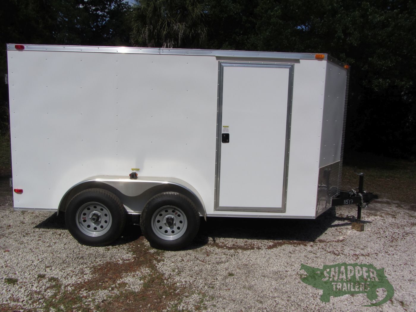 South Georgia Cargo 6x12 TA Trailer - White, Double Doors, Side Door