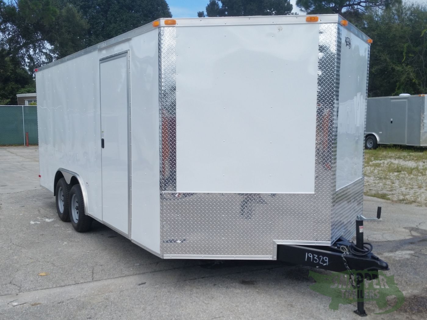 Freedom Trailers 8.5x20 TA Trailer - White, Ramp, Side Door, D-Rings