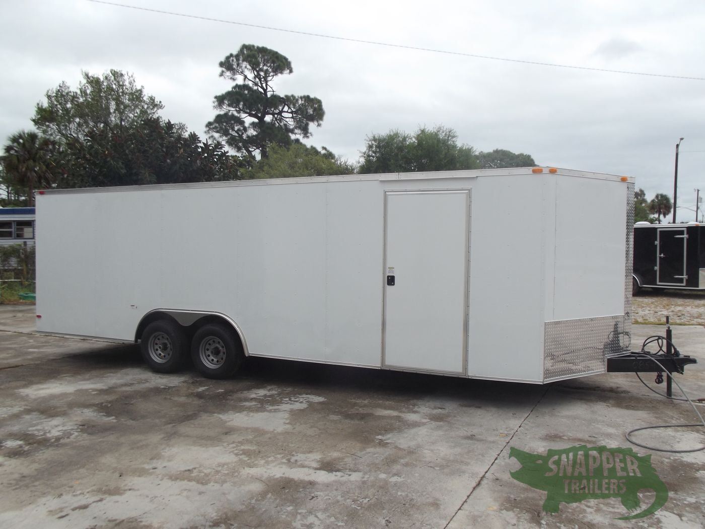 South Georgia Cargo 8.5x24 TA Trailer - White, Ramp, Side Door
