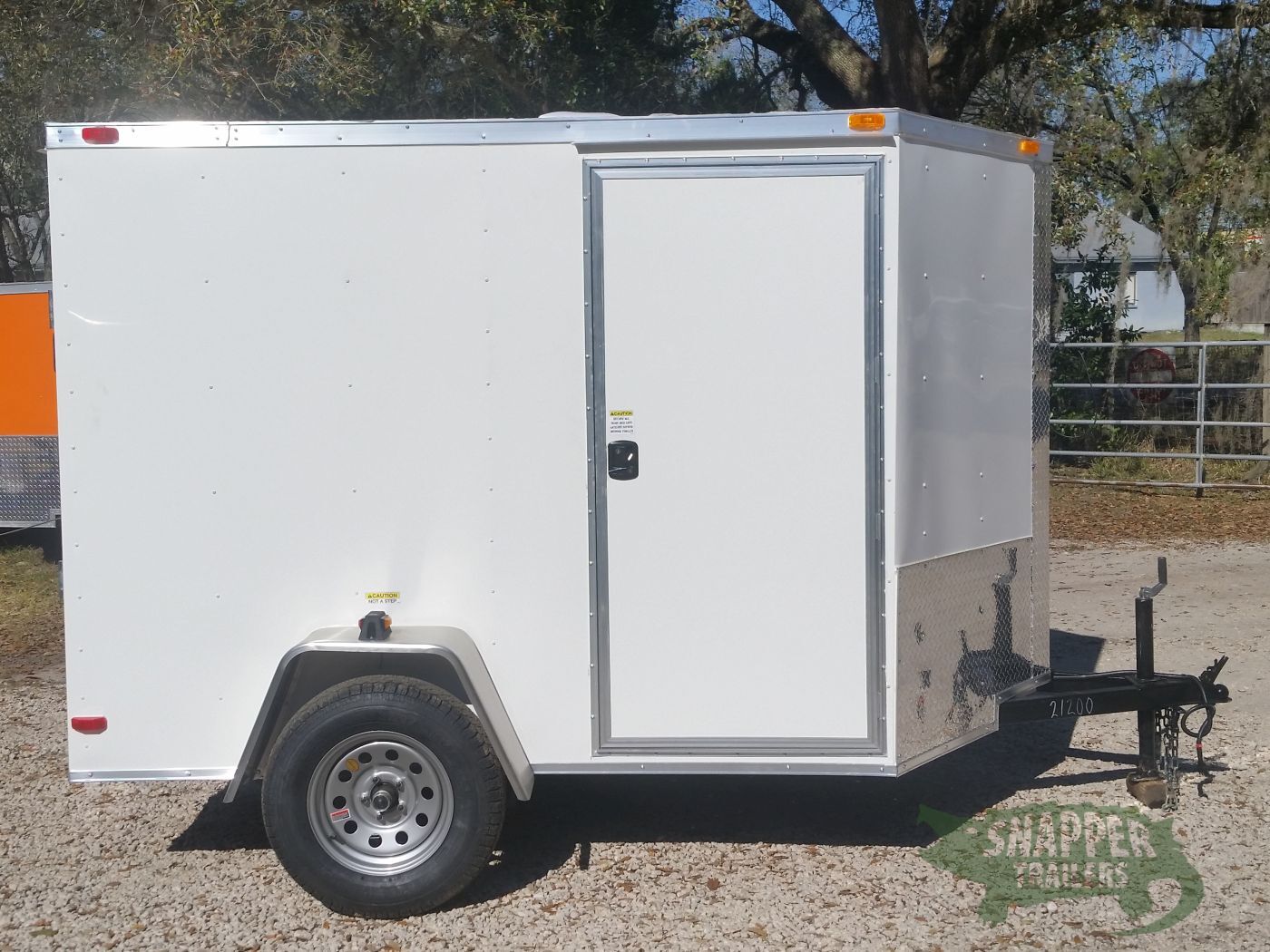 South Georgia Cargo 6x8 SA Trailer - White, Ramp, Side Door