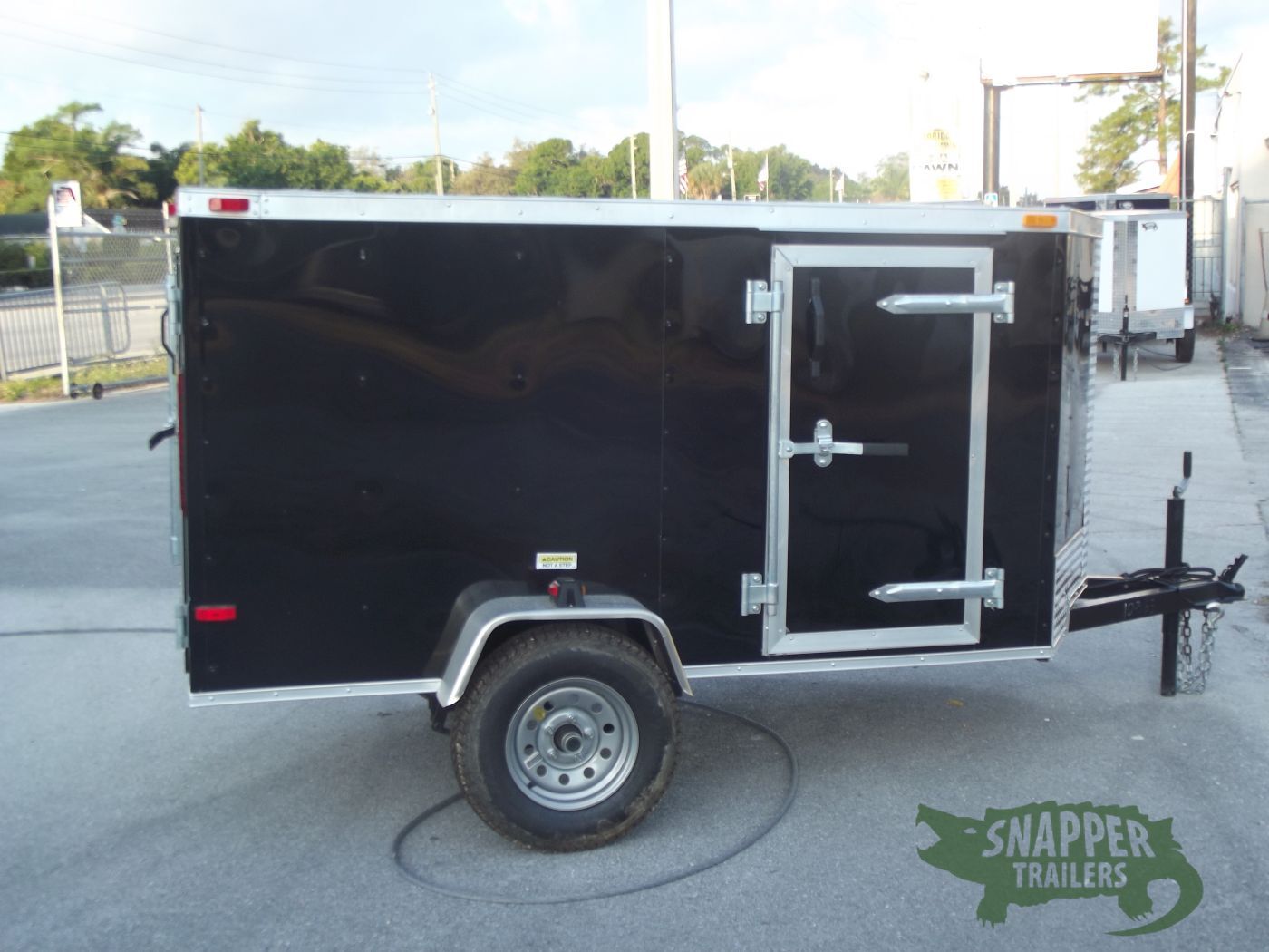 South Georgia Cargo 4x8 SA Trailer - Black, Single Door, Side Door