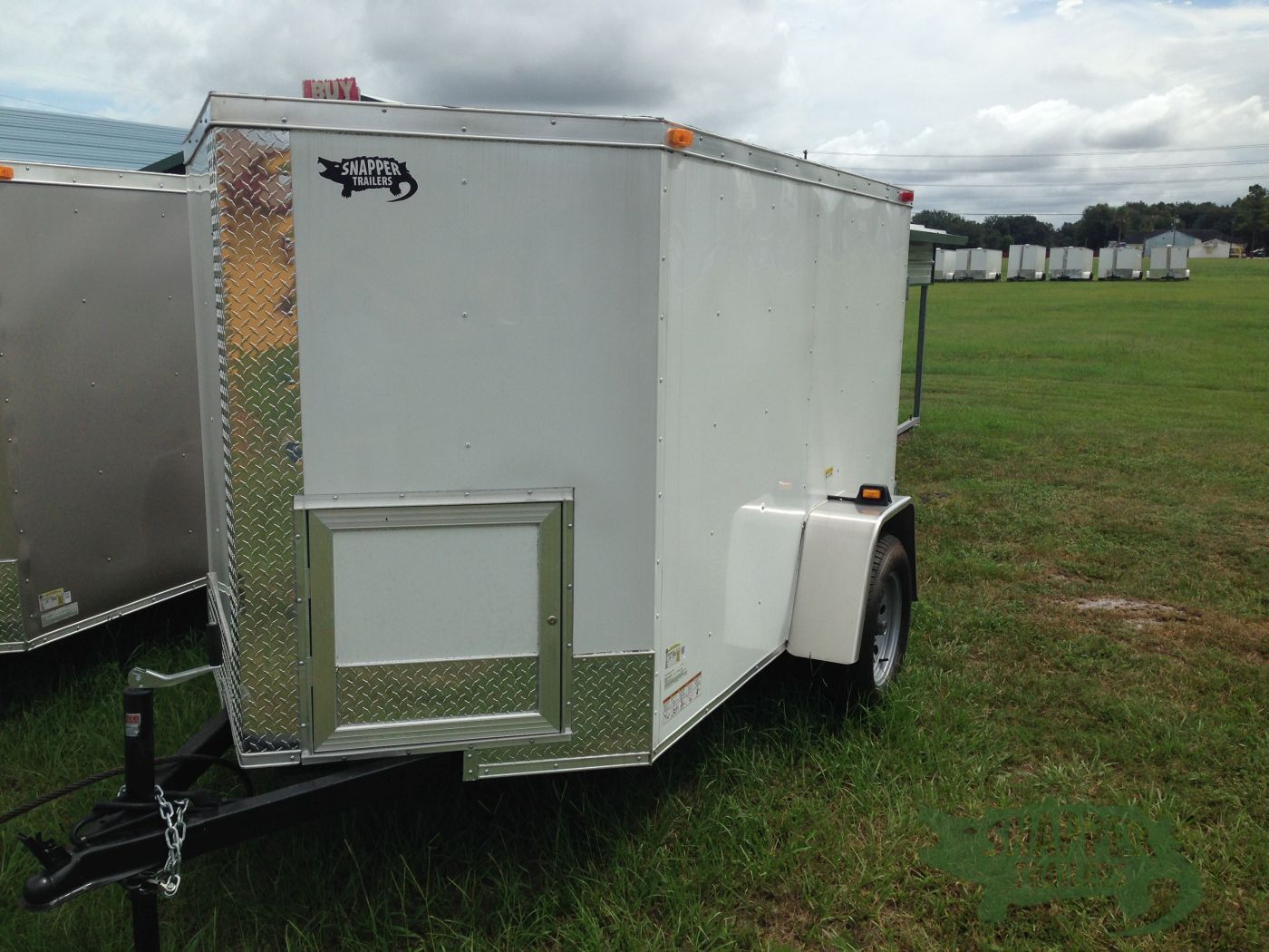 South Georgia Cargo 5x8 SA Trailer - White, Double Doors, Generator Door