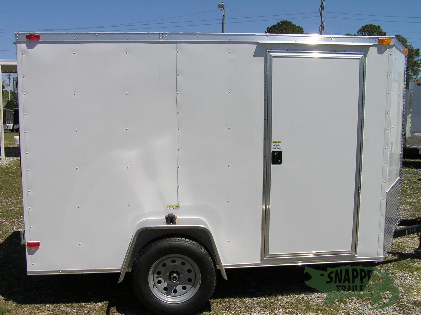 South Georgia Cargo 6x10 SA Trailer - White, Double Doors, Side Door
