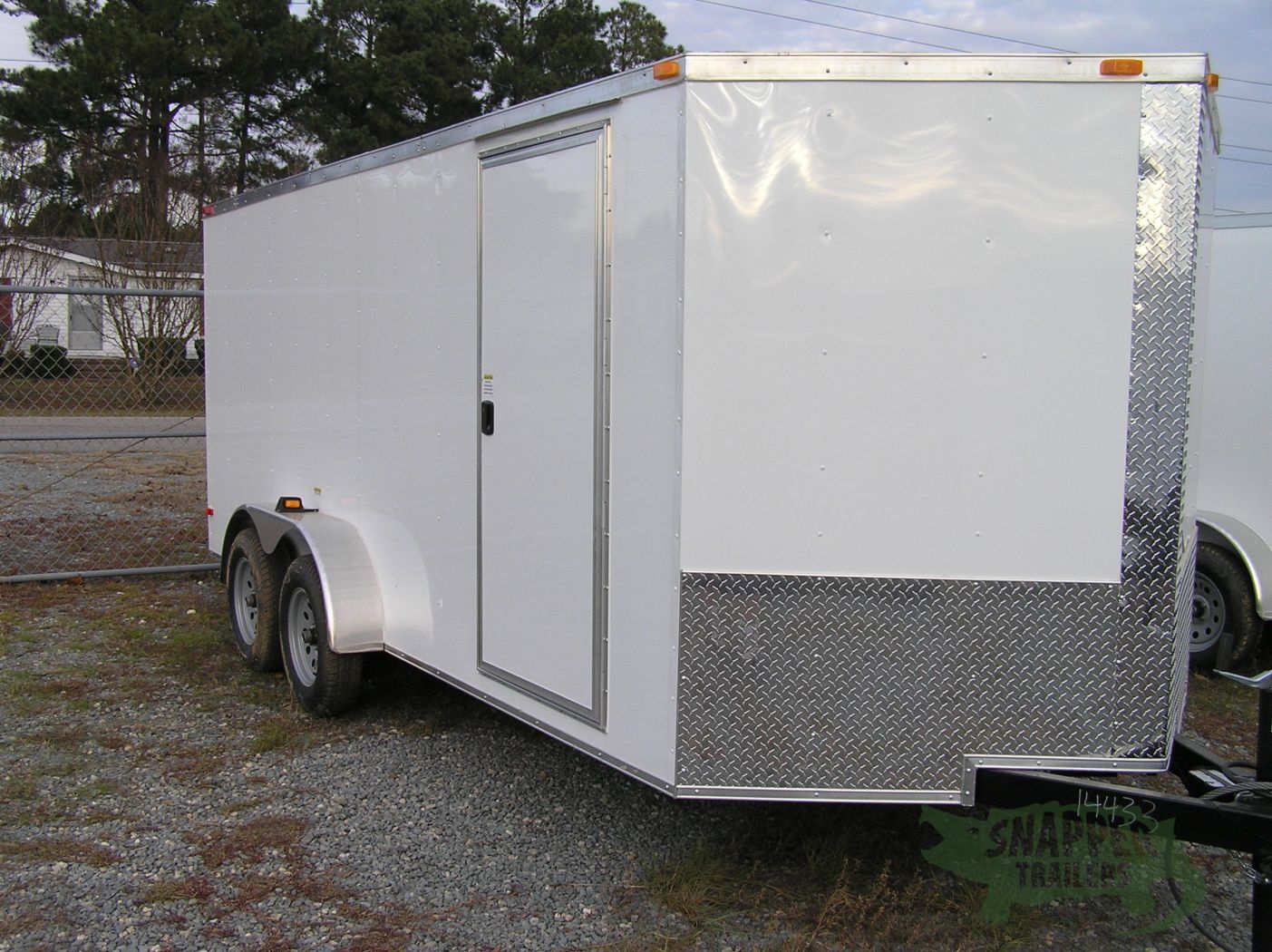 South Georgia Cargo 7x16 TA Trailer - White, Ramp, Side Door