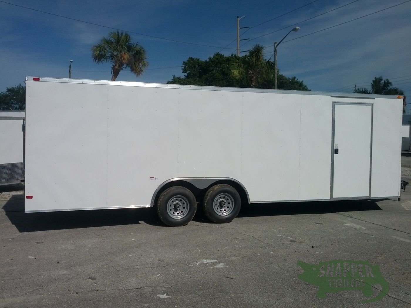 South Georgia Cargo 8.5x24 TA Trailer - White, Ramp, Side Door, 5K Axles