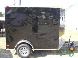 Quality Cargo 6x8 SA Trailer - Black, Ramp, Extra Height