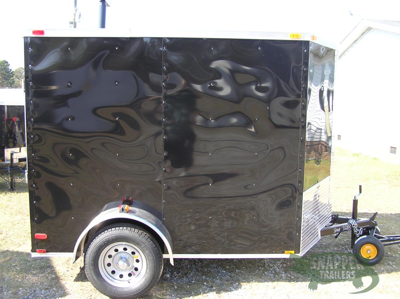 Quality Cargo 6x8 SA Trailer - Black, Ramp, Extra Height