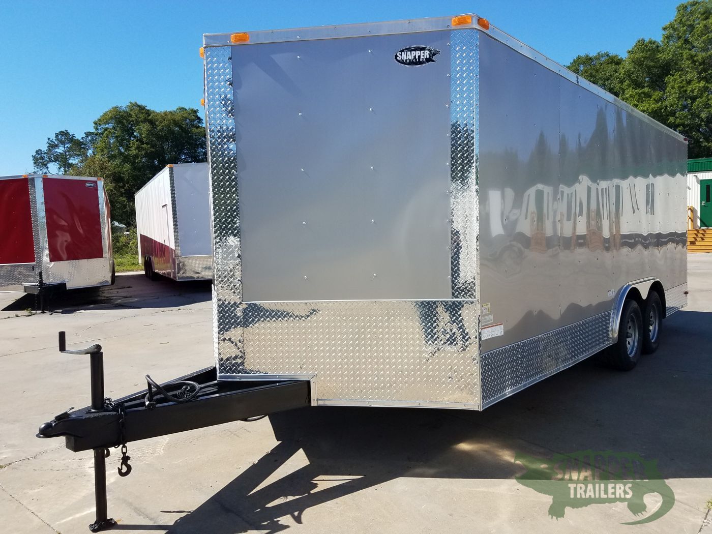 South Georgia Cargo 8.5x18 TA Trailer - Champagne, Ramp, Side Door, Extended Tongue, ATP Wrap, LED Lighting