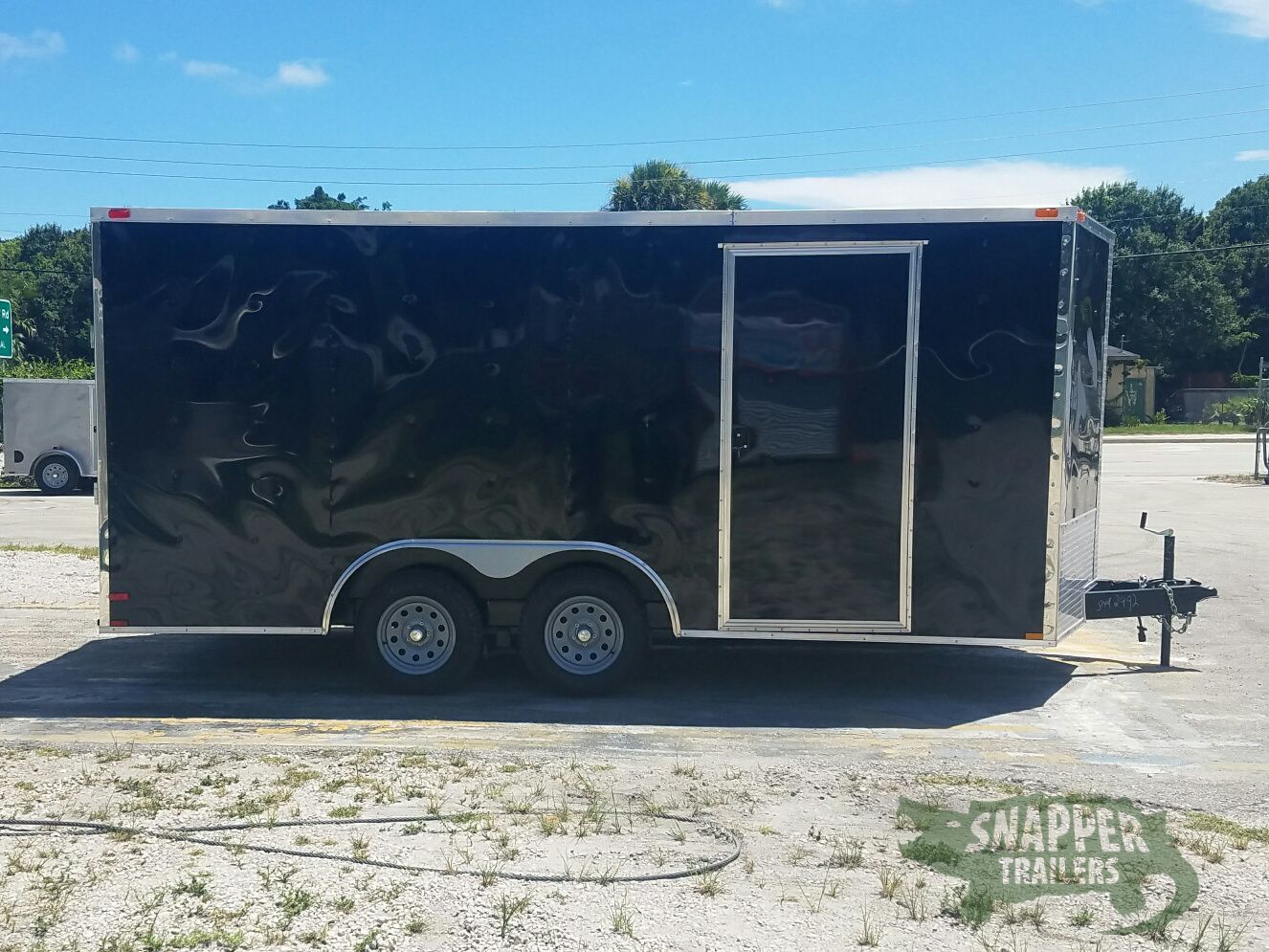 Quality Cargo 8.5x16 TA Trailer - Black, Ramp, Side Door, and D-Rings
