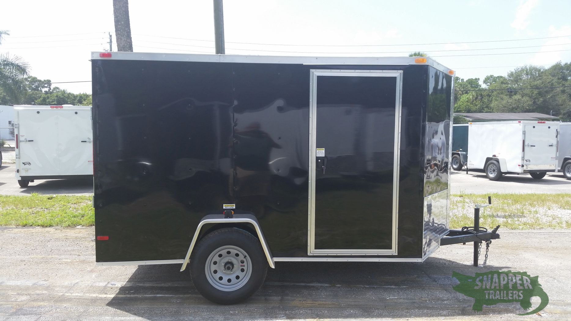 South Georgia Cargo 6x10 SA Trailer - Black, Ramp, Side Door