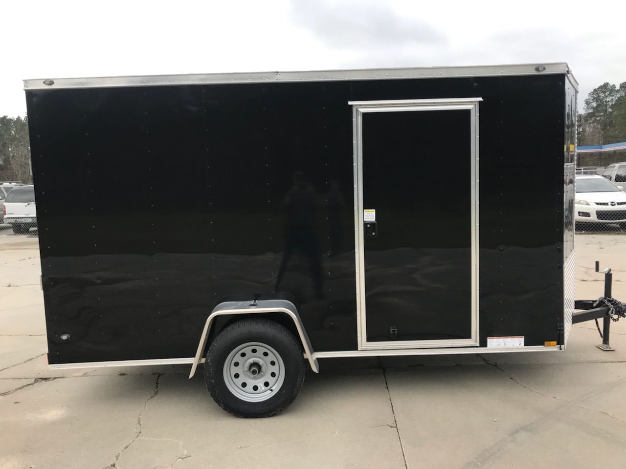 Diamond Cargo 6x12 SA Trailer - Black, Ramp, Side Door, Extra Height, Insulation