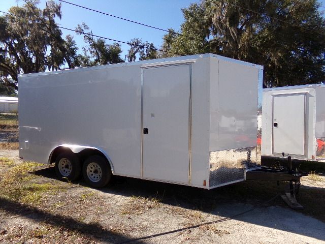 Douglas Trailers 8.5x16 TA Trailer - Black, DD, Side Door